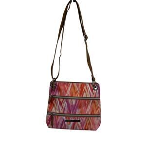 Lily Bloom Women’s Double Zipper Hipster Crossbody Purse Bag Pink Purple